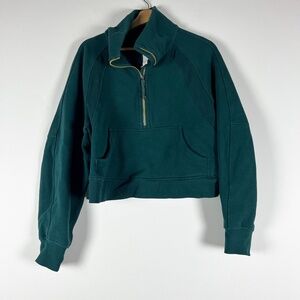 Lululemon Scuba Oversized Funnel-Neck Half Zip Pullover Sweater Forest Gold M/L